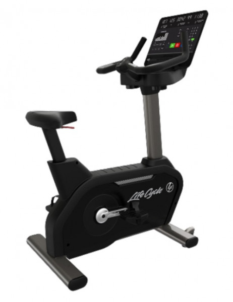 Life Fitness Club Series+ Upright Bike mit deutscher SL-Konsole inkl. Matte inkl. Aufbauservice