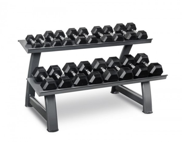 Titanium Strength Hex Hantelset 2-20 kg + Rack