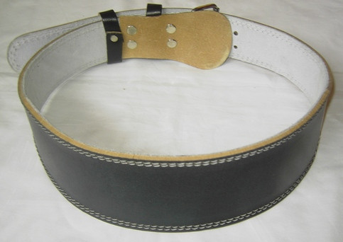 Gewichthebergürtel Leder schwarz