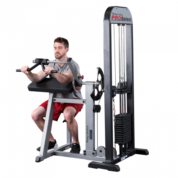 Body-Solid Bizeps- / Trizepsmaschine mit 75kg Steckgewichten GCBT-STK