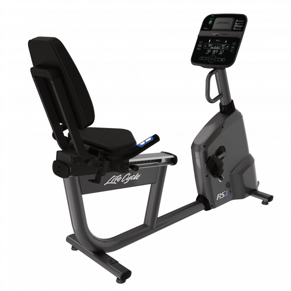 Life Fitness RS1 Recumbent Bike mit engl. Track Connect 2.0 Konsole inkl. Unterlegmatte