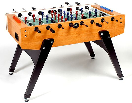 Fußballkicker MASTER-CUP DELUXE kirschbaum mit Vollstahlstangen