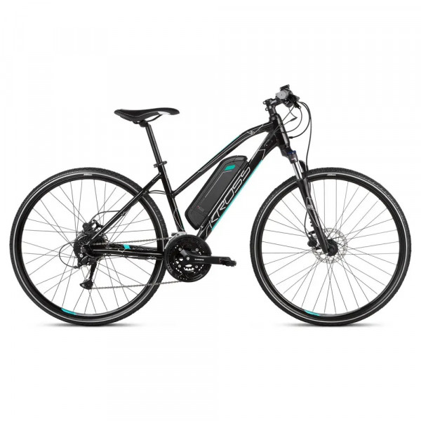 Kross Evado Hybrid 1.0 black turquoise 2021 RH-L