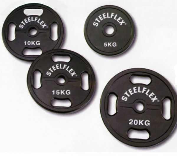 Hantelscheibe 51mm, gummiert Stellflex Set 2 x 2,5 / 2 x 5 /2 x 10 / 2 x15 / 2 x 20 kg
